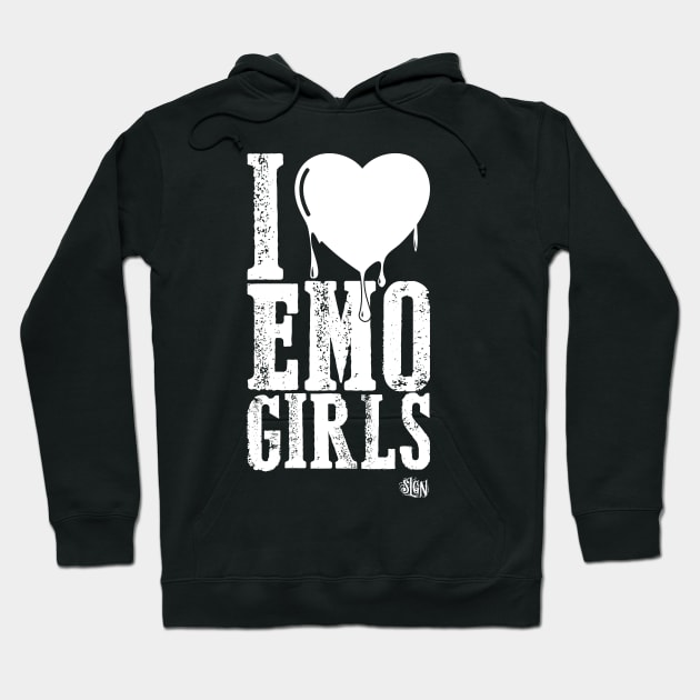 I love EMO Girls Hoodie by slgn